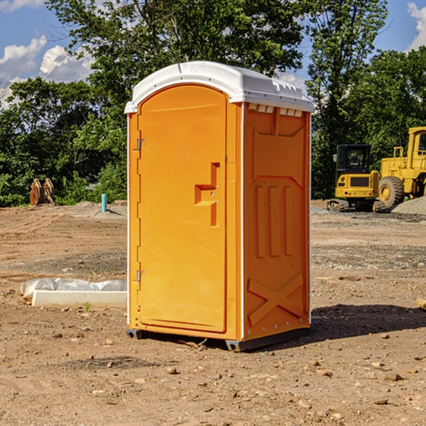 how often are the portable restrooms cleaned and serviced during a rental period in Parker TX